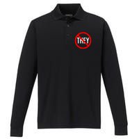 They Classic Dj Music Logo Performance Long Sleeve Polo