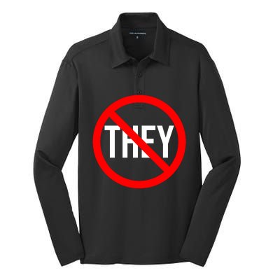 They Classic Dj Music Logo Silk Touch Performance Long Sleeve Polo