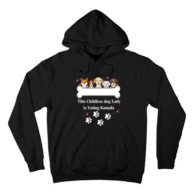 This Childless Dog Lady Is Voting Kamala Dog Lovers Funny Hoodie