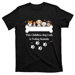 This Childless Dog Lady Is Voting Kamala Dog Lovers Funny T-Shirt