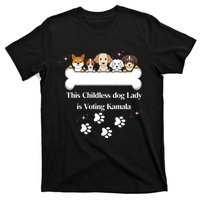 This Childless Dog Lady Is Voting Kamala Dog Lovers Funny T-Shirt