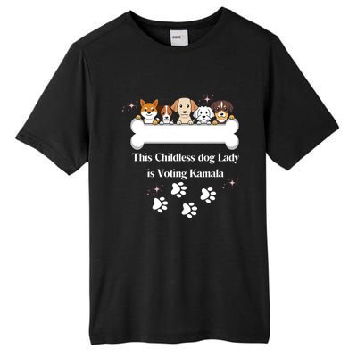 This Childless Dog Lady Is Voting Kamala Dog Lovers Funny Tall Fusion ChromaSoft Performance T-Shirt