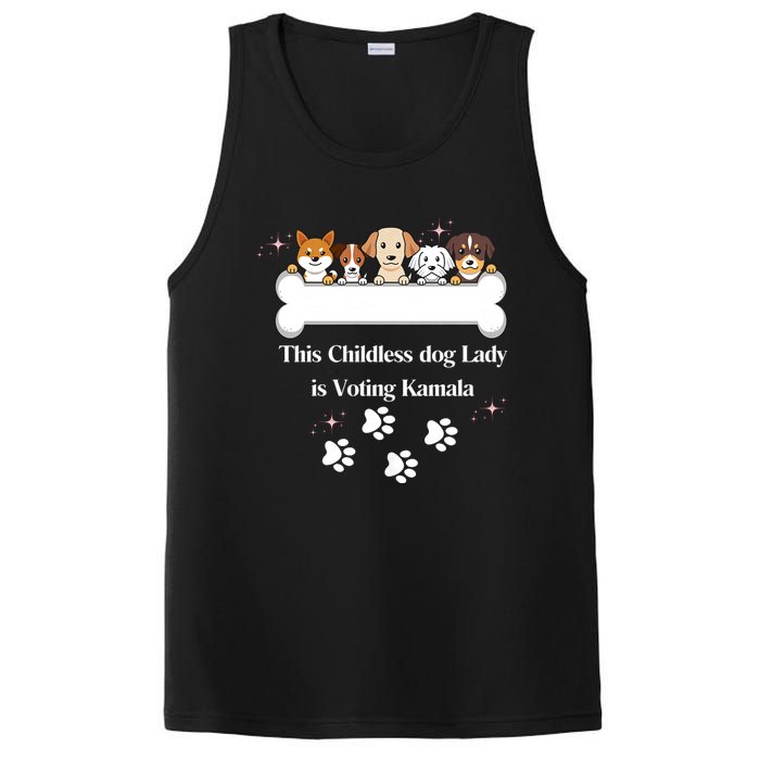 This Childless Dog Lady Is Voting Kamala Dog Lovers Funny PosiCharge Competitor Tank