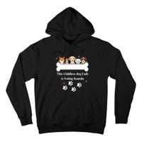 This Childless Dog Lady Is Voting Kamala Dog Lovers Funny Tall Hoodie