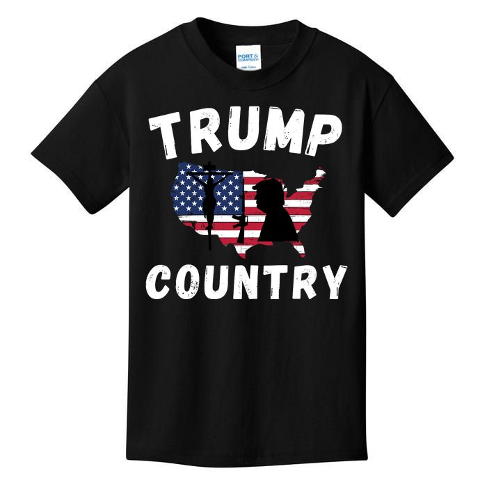 Trump Country Donald Trump Trump 45 47 Trump 2024 Flag POTUS Hell Be Back 2024 Kids T-Shirt