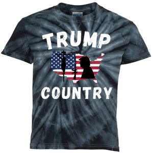 Trump Country Donald Trump Trump 45 47 Trump 2024 Flag POTUS Hell Be Back 2024 Kids Tie-Dye T-Shirt