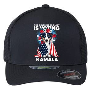 This Childless Dog Lady Ladies Is Voting Kamala Election 24 Flexfit Unipanel Trucker Cap