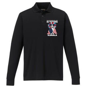 This Childless Dog Lady Ladies Is Voting Kamala Election 24 Performance Long Sleeve Polo