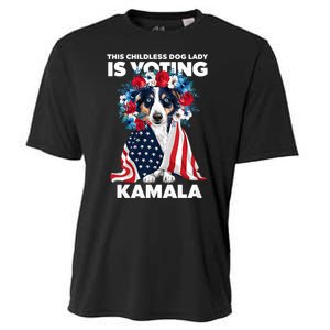 This Childless Dog Lady Ladies Is Voting Kamala Election 24 Cooling Performance Crew T-Shirt