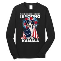 This Childless Dog Lady Ladies Is Voting Kamala Election 24 Long Sleeve Shirt