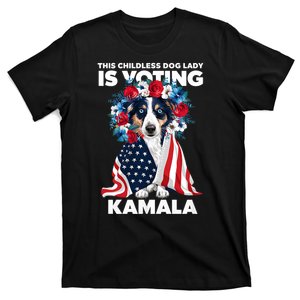 This Childless Dog Lady Ladies Is Voting Kamala Election 24 T-Shirt