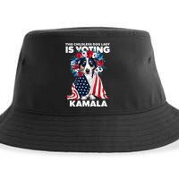 This Childless Dog Lady Ladies Is Voting Kamala Election 24 Sustainable Bucket Hat