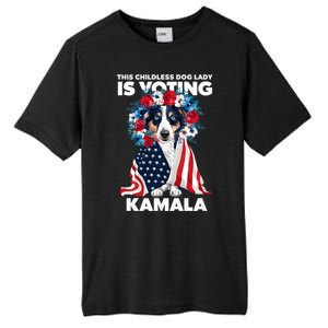 This Childless Dog Lady Ladies Is Voting Kamala Election 24 Tall Fusion ChromaSoft Performance T-Shirt