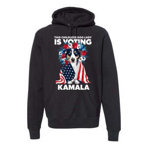 This Childless Dog Lady Ladies Is Voting Kamala Election 24 Premium Hoodie