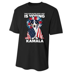 This Childless Dog Lady Ladies Is Voting Kamala Election 24 Performance Sprint T-Shirt