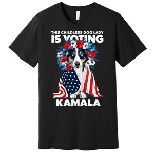 This Childless Dog Lady Ladies Is Voting Kamala Election 24 Premium T-Shirt