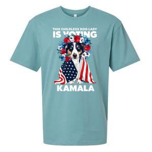 This Childless Dog Lady Ladies Is Voting Kamala Election 24 Sueded Cloud Jersey T-Shirt