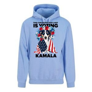 This Childless Dog Lady Ladies Is Voting Kamala Election 24 Unisex Surf Hoodie