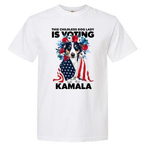 This Childless Dog Lady Ladies Is Voting Kamala Election 24 Garment-Dyed Heavyweight T-Shirt