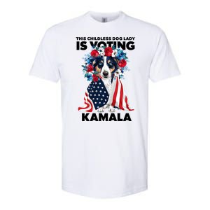 This Childless Dog Lady Ladies Is Voting Kamala Election 24 Softstyle CVC T-Shirt