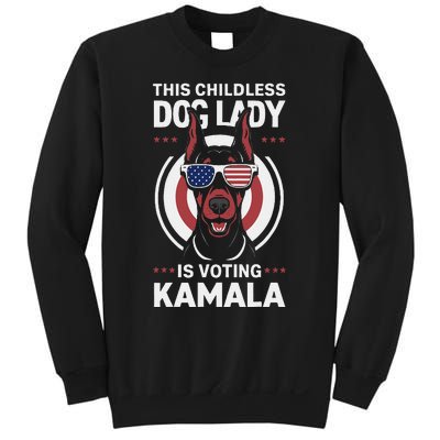 This Childless Dog Lady Is Voting Doberman Funny Sweatshirt