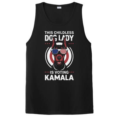 This Childless Dog Lady Is Voting Doberman Funny PosiCharge Competitor Tank