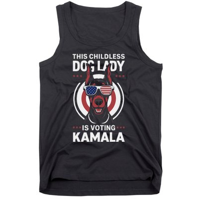 This Childless Dog Lady Is Voting Doberman Funny Tank Top