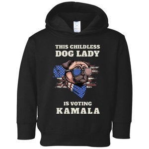 This Childless Dog Lady Is Voting Kamala Election Usa 2024 Toddler Hoodie