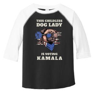 This Childless Dog Lady Is Voting Kamala Election Usa 2024 Toddler Fine Jersey T-Shirt