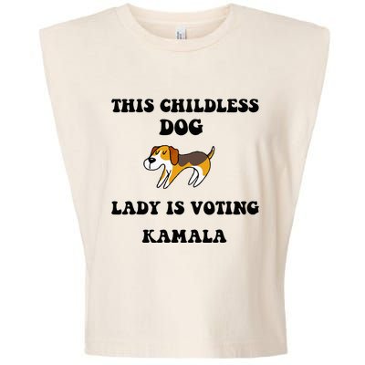 This Childless Dog Lady Is Voting Kamala 2024 Garment-Dyed Women's Muscle Tee