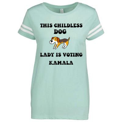 This Childless Dog Lady Is Voting Kamala 2024 Enza Ladies Jersey Football T-Shirt