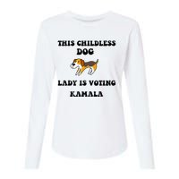 This Childless Dog Lady Is Voting Kamala 2024 Womens Cotton Relaxed Long Sleeve T-Shirt