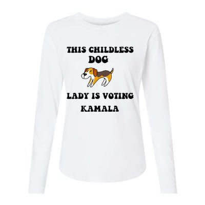 This Childless Dog Lady Is Voting Kamala 2024 Womens Cotton Relaxed Long Sleeve T-Shirt