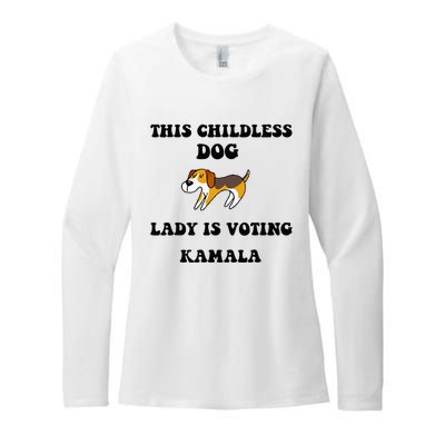 This Childless Dog Lady Is Voting Kamala 2024 Womens CVC Long Sleeve Shirt