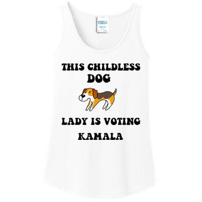 This Childless Dog Lady Is Voting Kamala 2024 Ladies Essential Tank