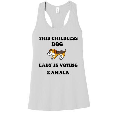 This Childless Dog Lady Is Voting Kamala 2024 Women's Racerback Tank