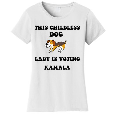 This Childless Dog Lady Is Voting Kamala 2024 Women's T-Shirt