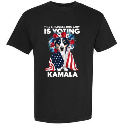 This Childless Dog Lady Ladies Is Voting Kamala Election 24 Garment-Dyed Heavyweight T-Shirt