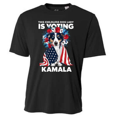 This Childless Dog Lady Ladies Is Voting Kamala Election 24 Cooling Performance Crew T-Shirt