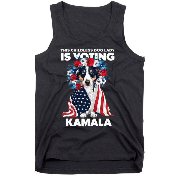 This Childless Dog Lady Ladies Is Voting Kamala Election 24 Tank Top