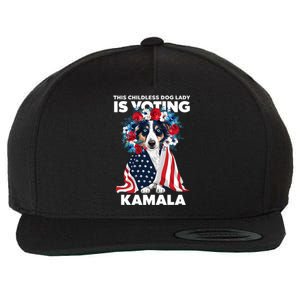 This Childless Dog Lady Ladies Is Voting Kamala Election 24 Wool Snapback Cap