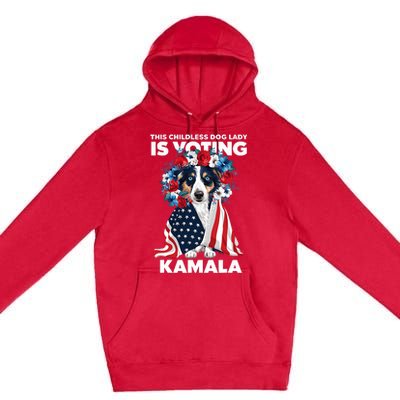 This Childless Dog Lady Ladies Is Voting Kamala Election 24 Premium Pullover Hoodie