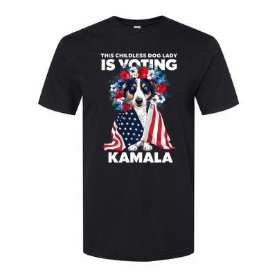 This Childless Dog Lady Ladies Is Voting Kamala Election 24 Softstyle CVC T-Shirt