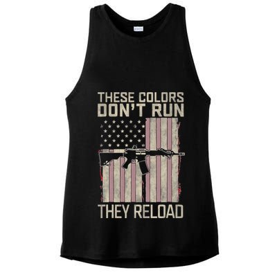 These Colors DonT Run They Reload On 4th Of July Ladies PosiCharge Tri-Blend Wicking Tank