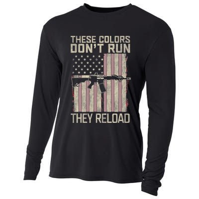 These Colors DonT Run They Reload On 4th Of July Cooling Performance Long Sleeve Crew