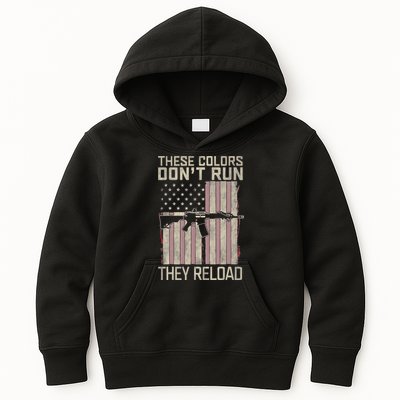 These Colors DonT Run They Reload On 4th Of July Kids Hoodie