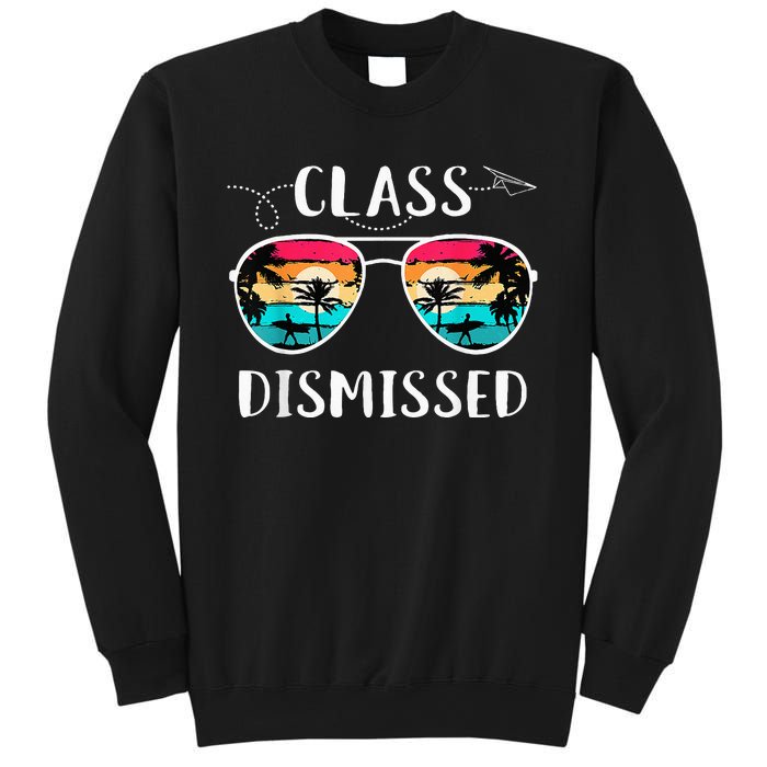 Teacher Class Dismissed Sunglasses Sunset Surfing Sweatshirt