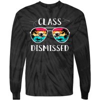 Teacher Class Dismissed Sunglasses Sunset Surfing Tie-Dye Long Sleeve Shirt