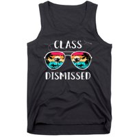 Teacher Class Dismissed Sunglasses Sunset Surfing Tank Top