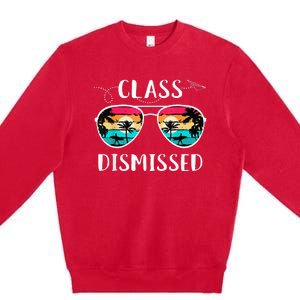 Teacher Class Dismissed Sunglasses Sunset Surfing Premium Crewneck Sweatshirt